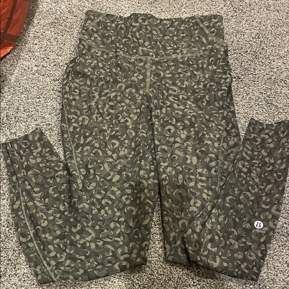 Lululemon Green Patterned Leggings